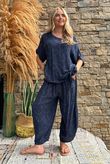 Kiti Paisley Damask Hitch Tee Navy